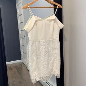 White lace bottom dress